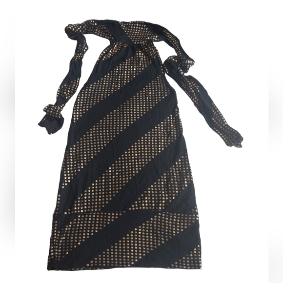 Seduction backless top for women sz XS in golden & black combination - Picture 2 of 6